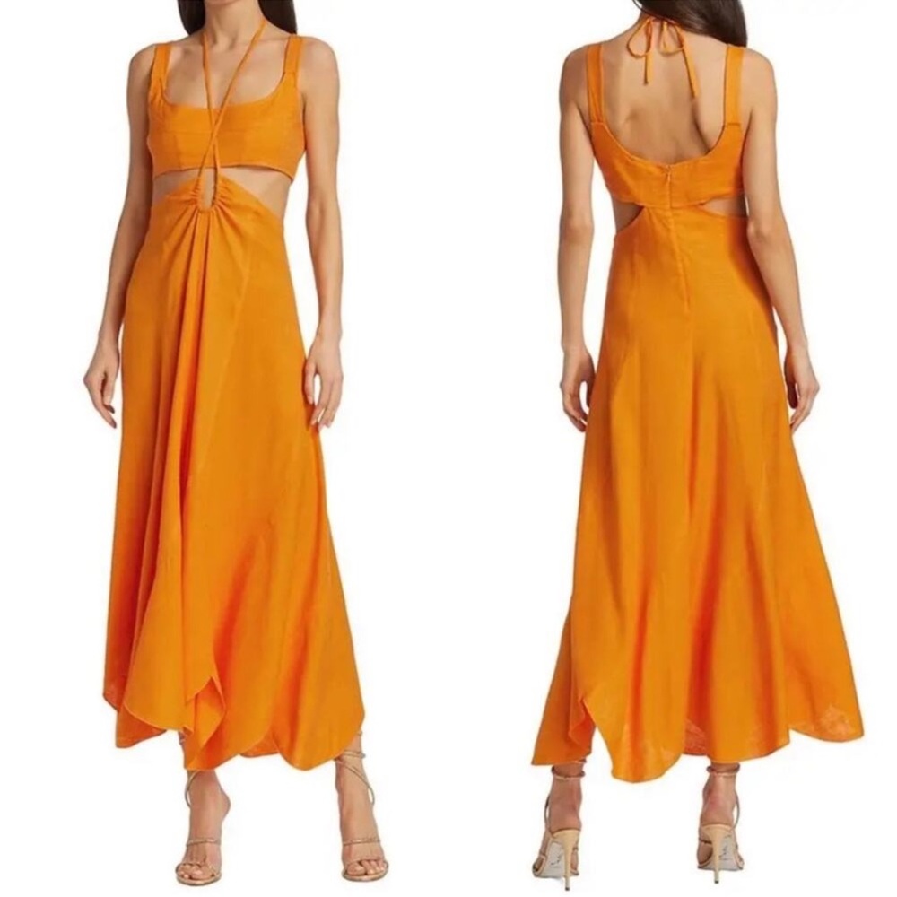 Cult Gaia Orange Eileen Dress